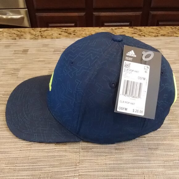 Adidas Color Pop Snapback Hat Navy/Lime Green NWT - Picture 4 of 10